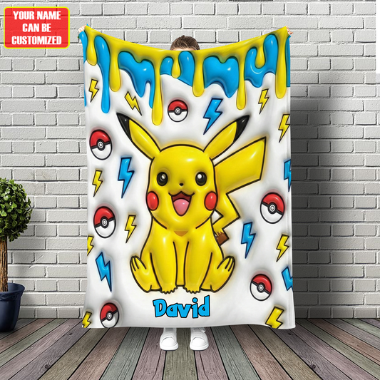 Cute Electric Creature - Personalized Monster Trainer Blanket