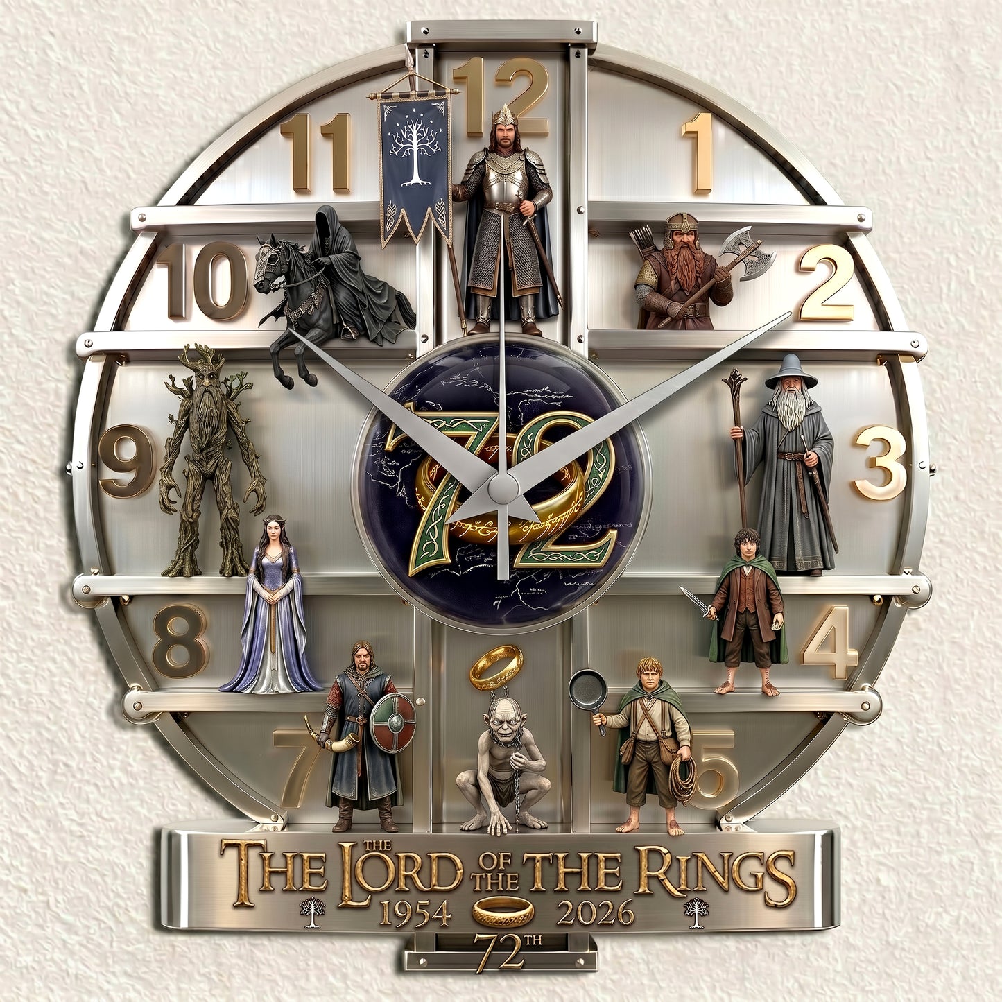 The One to Rule Them All - Personalized The Dark Lord 3D Visual Effect Acrylic Wall Clock