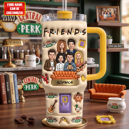 Sitcom Friendship Insulated Tumbler – Custom Name Gift for Best Friends