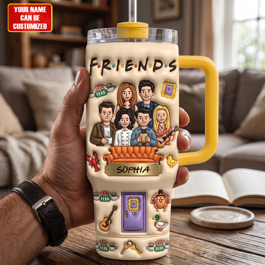 Sitcom Friendship Insulated Tumbler – Custom Name Gift for Best Friends