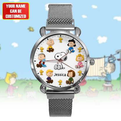 Classic Comic Friends - Personalized Puppy Women Hand Watch