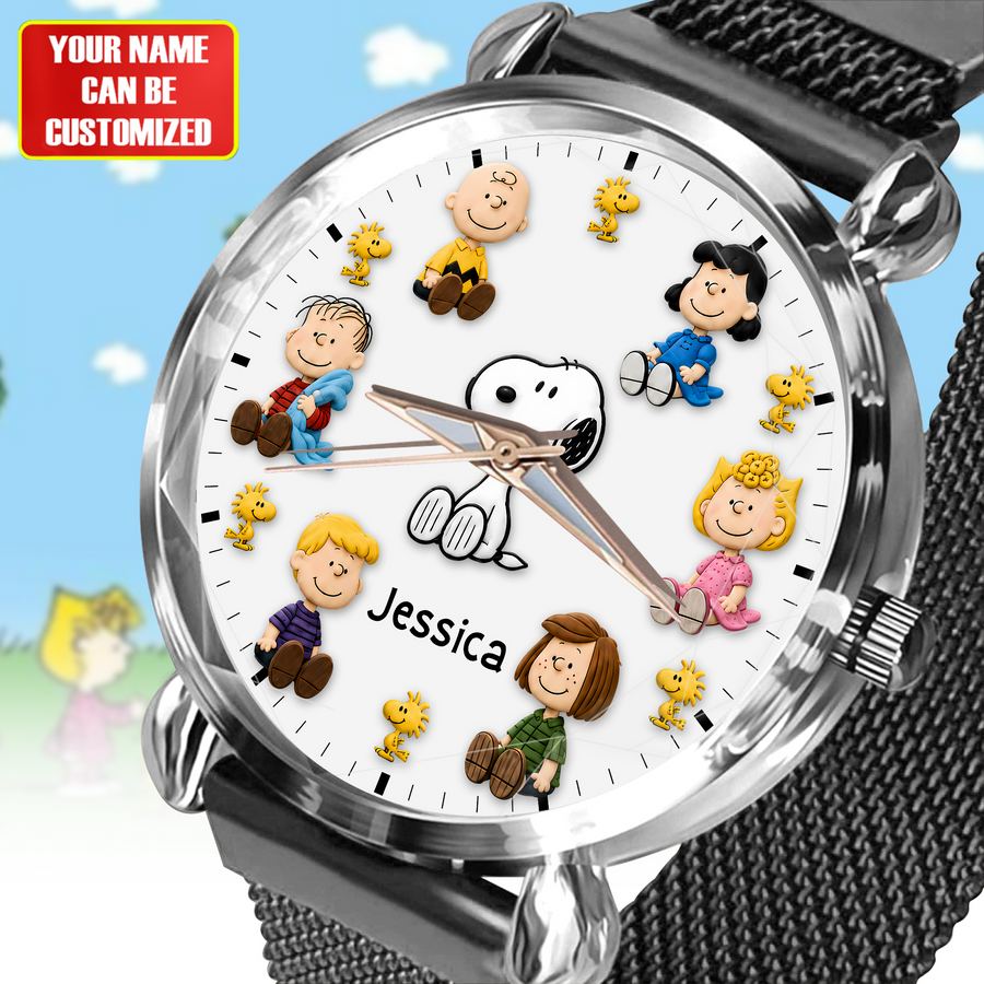 Classic Comic Friends - Personalized Puppy Women Hand Watch