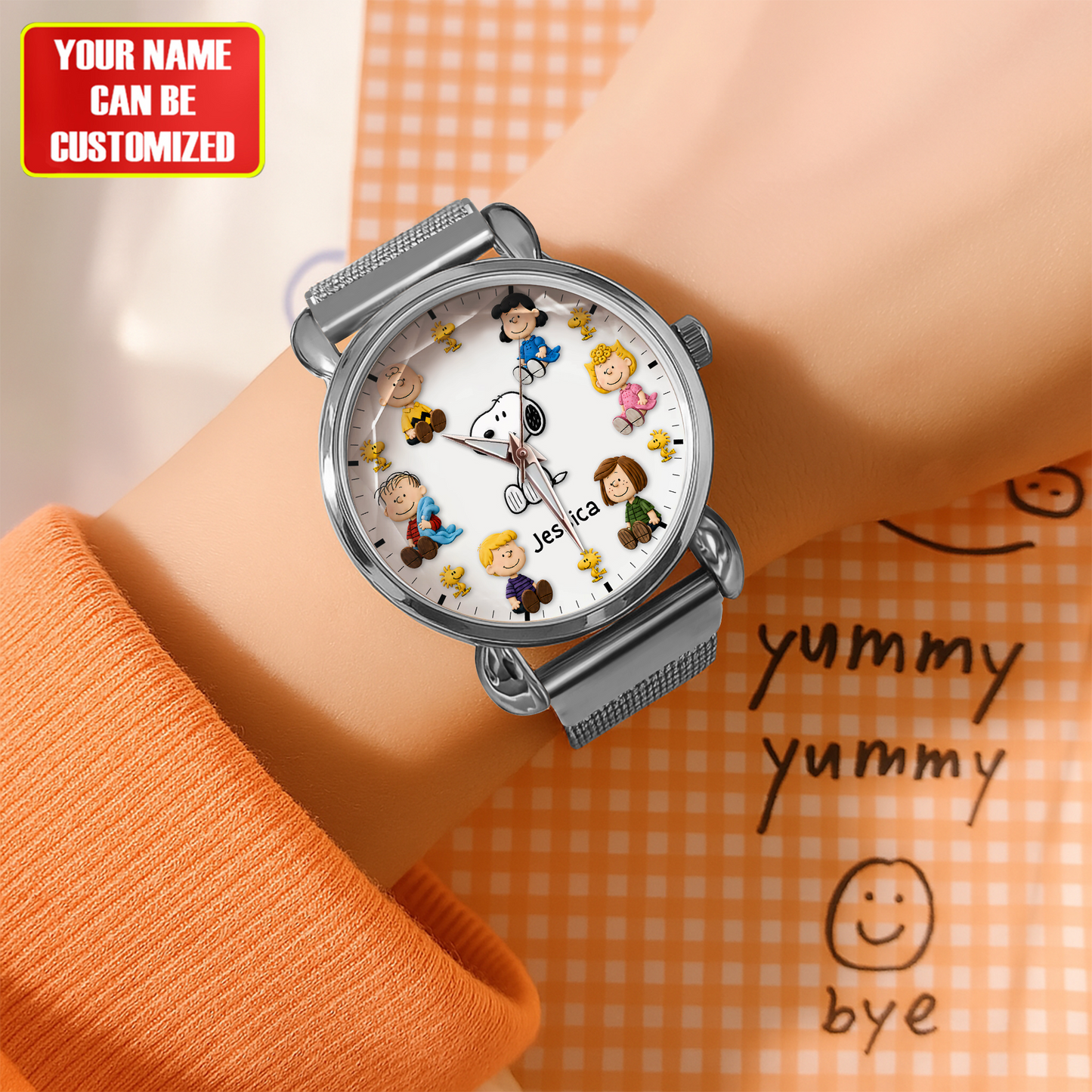Classic Comic Friends - Personalized Puppy Women Hand Watch