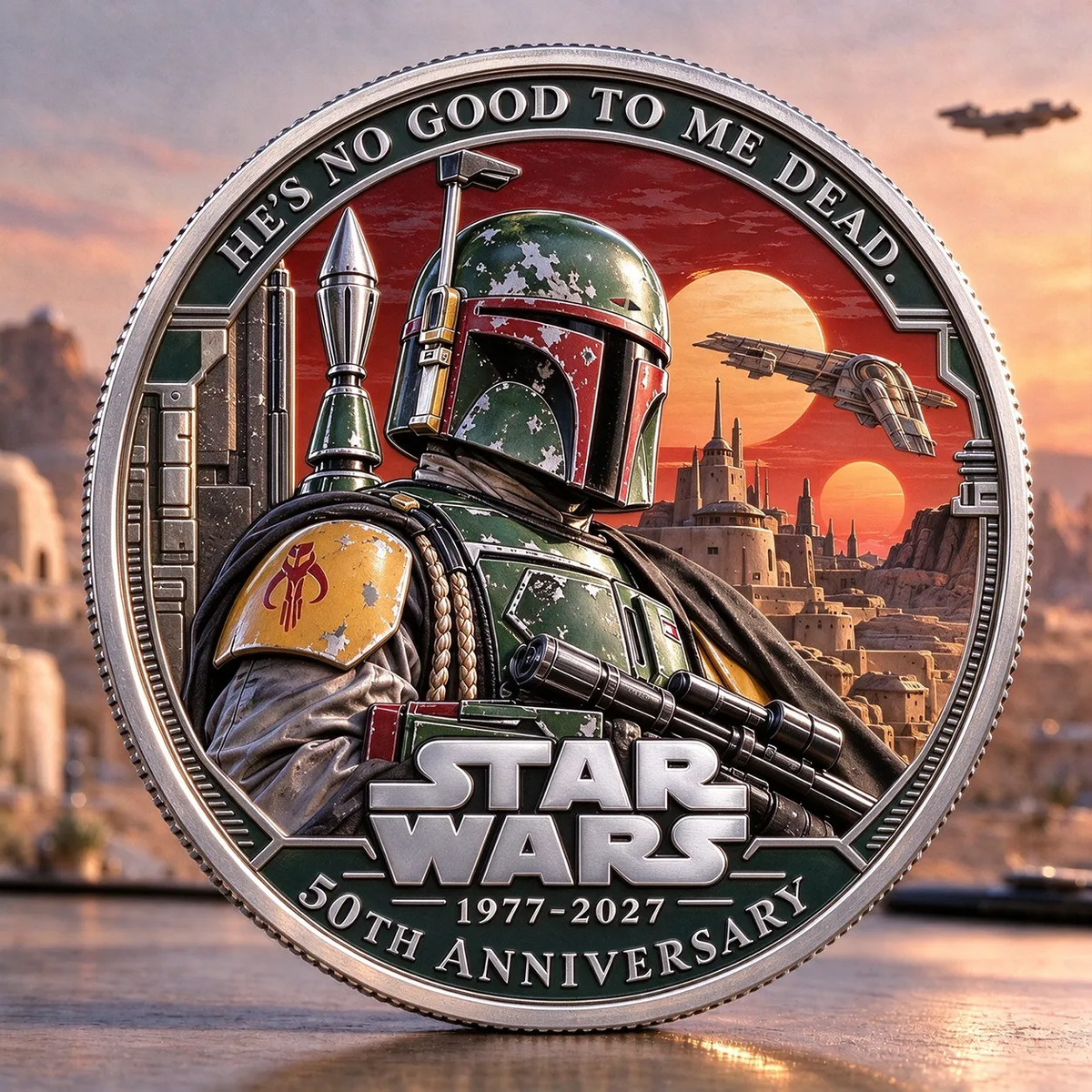 Galactic Bounty Hunter 50th Anniversary Commemorative Coin
