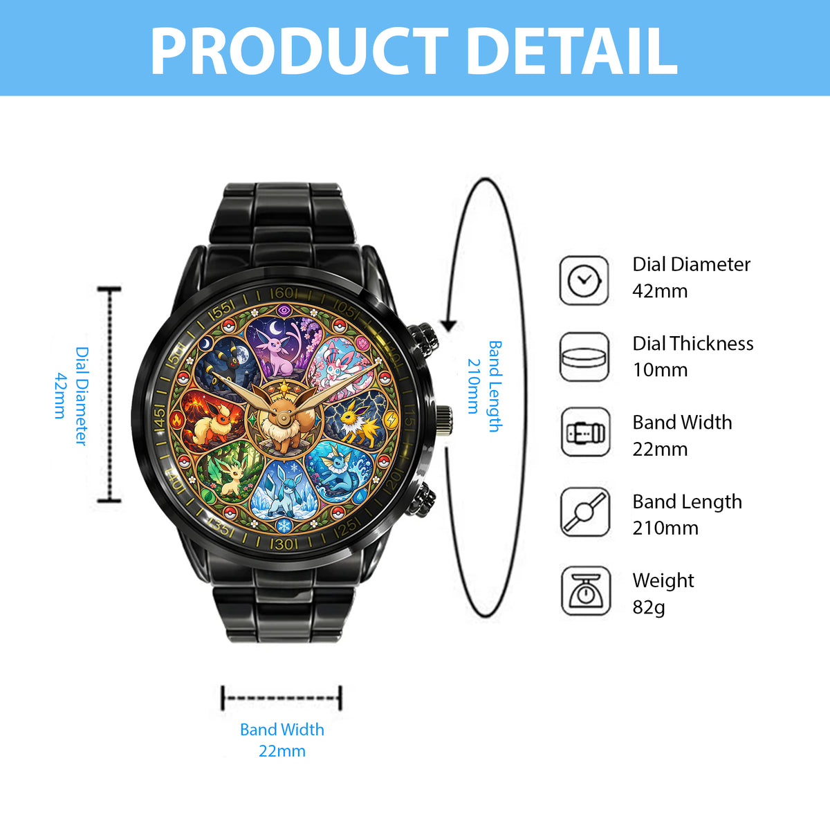 Elemental Creature Evolution Watch – Colorful Fantasy Collector Gifts For Fan