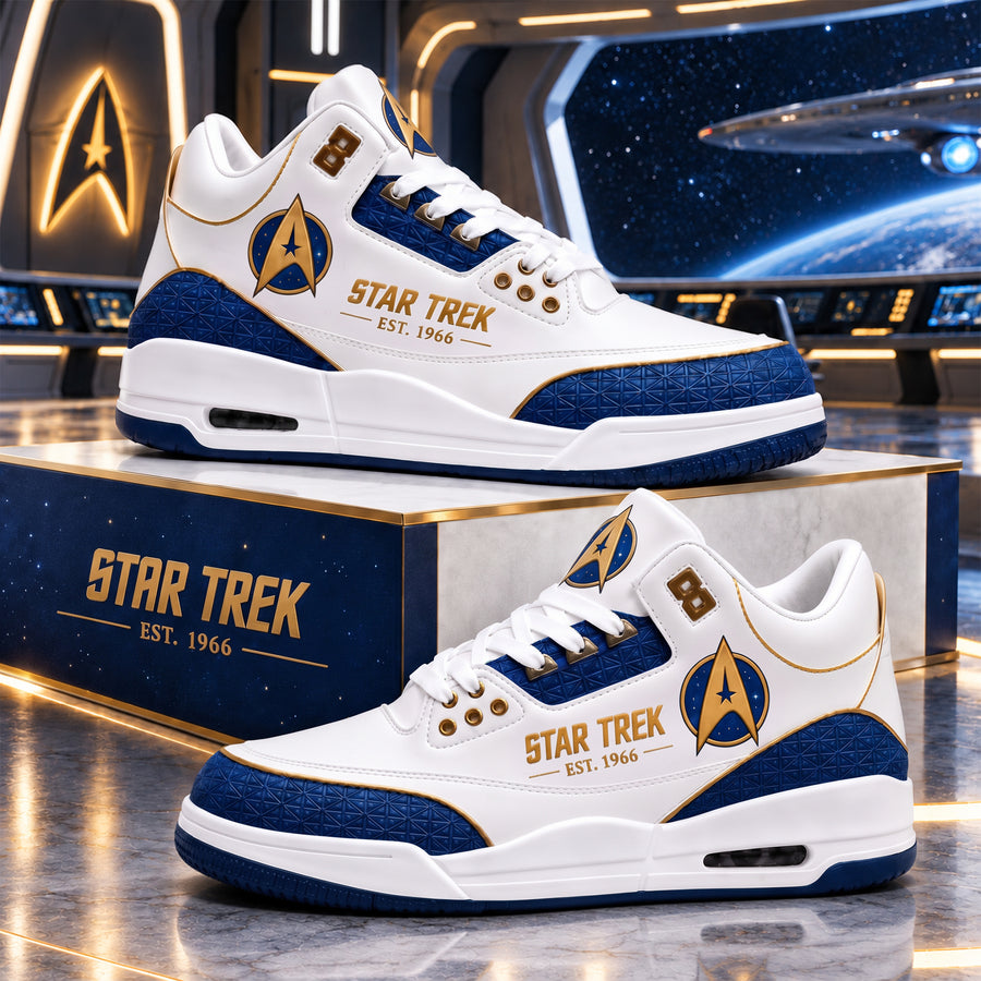 Galactic Explorer High-Top Sneakers – Retro Sci-Fi Space Adventure Shoes