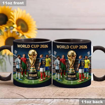 Who Is The Champion Personalized Soccer Accent Mug,