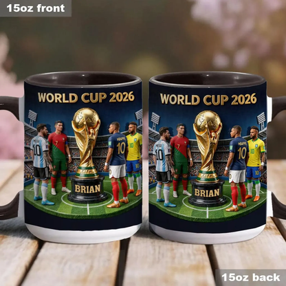 Who Is The Champion Personalized Soccer Accent Mug,
