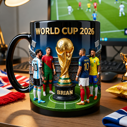 Who Is The Champion Personalized Soccer Accent Mug,