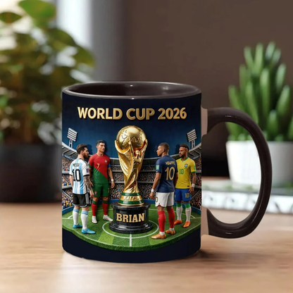 Who Is The Champion Personalized Soccer Accent Mug,