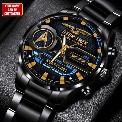 Galactic Starfleet Personalized Watch – Retro Sci-Fi Explorer Gifts