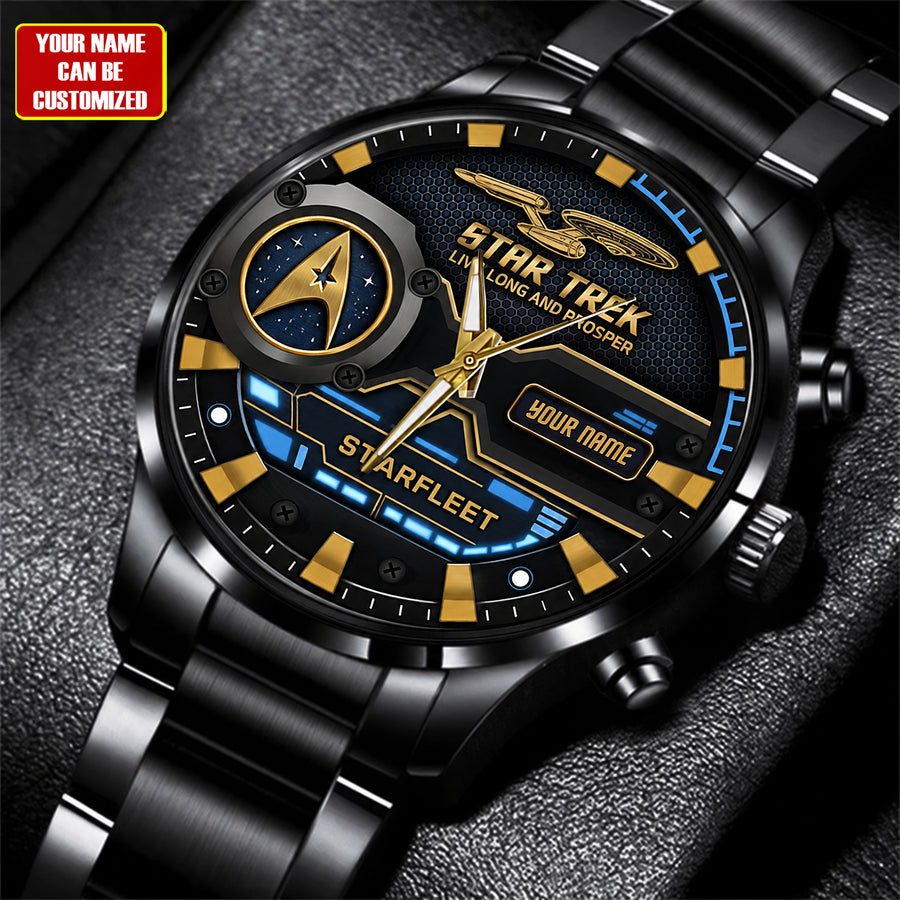 Galactic Starfleet Personalized Watch – Retro Sci-Fi Explorer Gifts