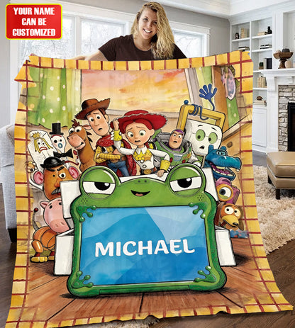 Playful Toy Friends - Personalized Movie For Kids Blanket