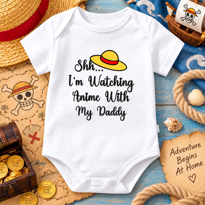 Anime With Daddy Baby Bodysuit – Cute Pirate Adventure Infant Outfit
