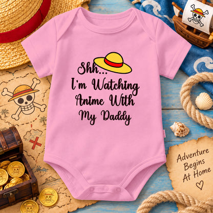 Anime With Daddy Baby Bodysuit – Cute Pirate Adventure Infant Outfit