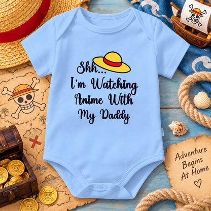 Anime With Daddy Baby Bodysuit – Cute Pirate Adventure Infant Outfit