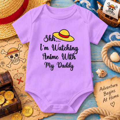 Anime With Daddy Baby Bodysuit – Cute Pirate Adventure Infant Outfit