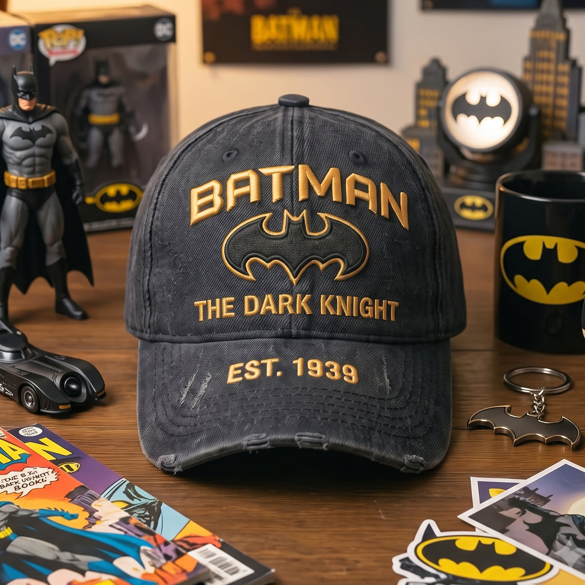 Dark Vigilante Vintage Cap – Retro Hero Baseball Hat
