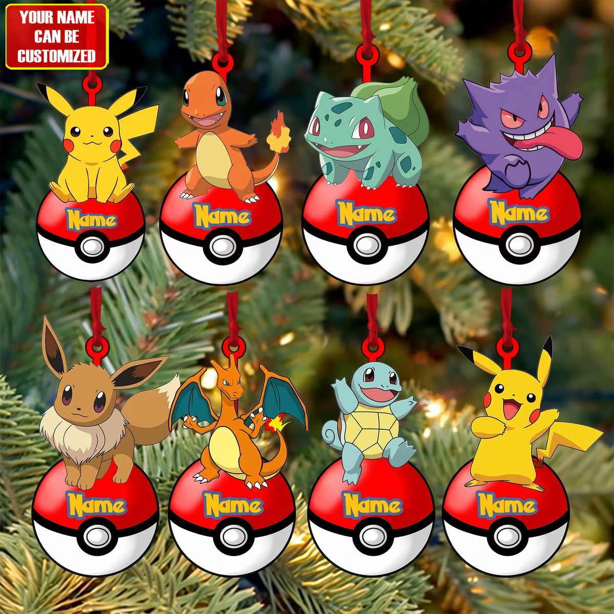 Personalized Fantasy Creature Christmas Ornament – Custom Name Holiday Tree Decor