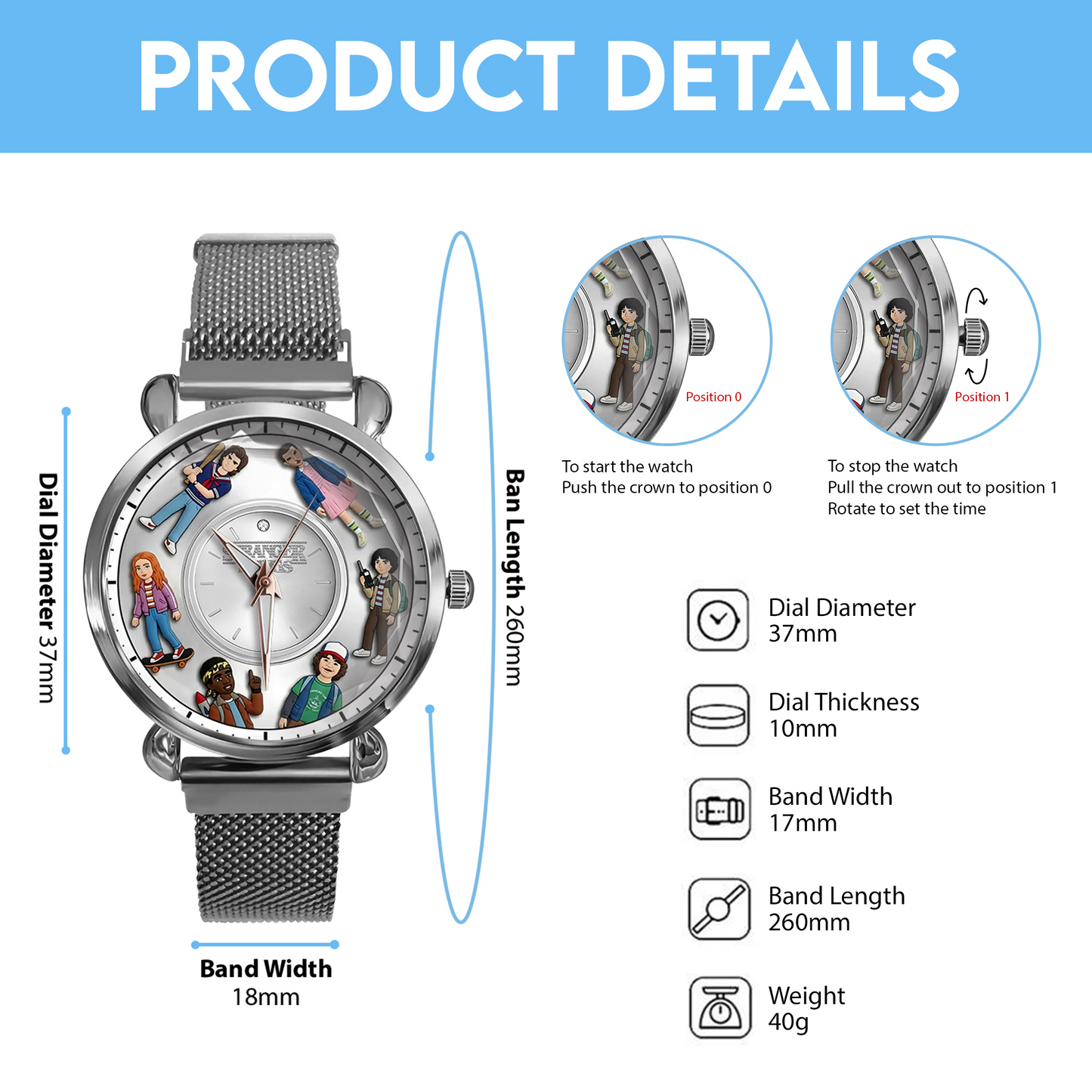 One Last Adventure – Personalized Strange Movie Hand Watch