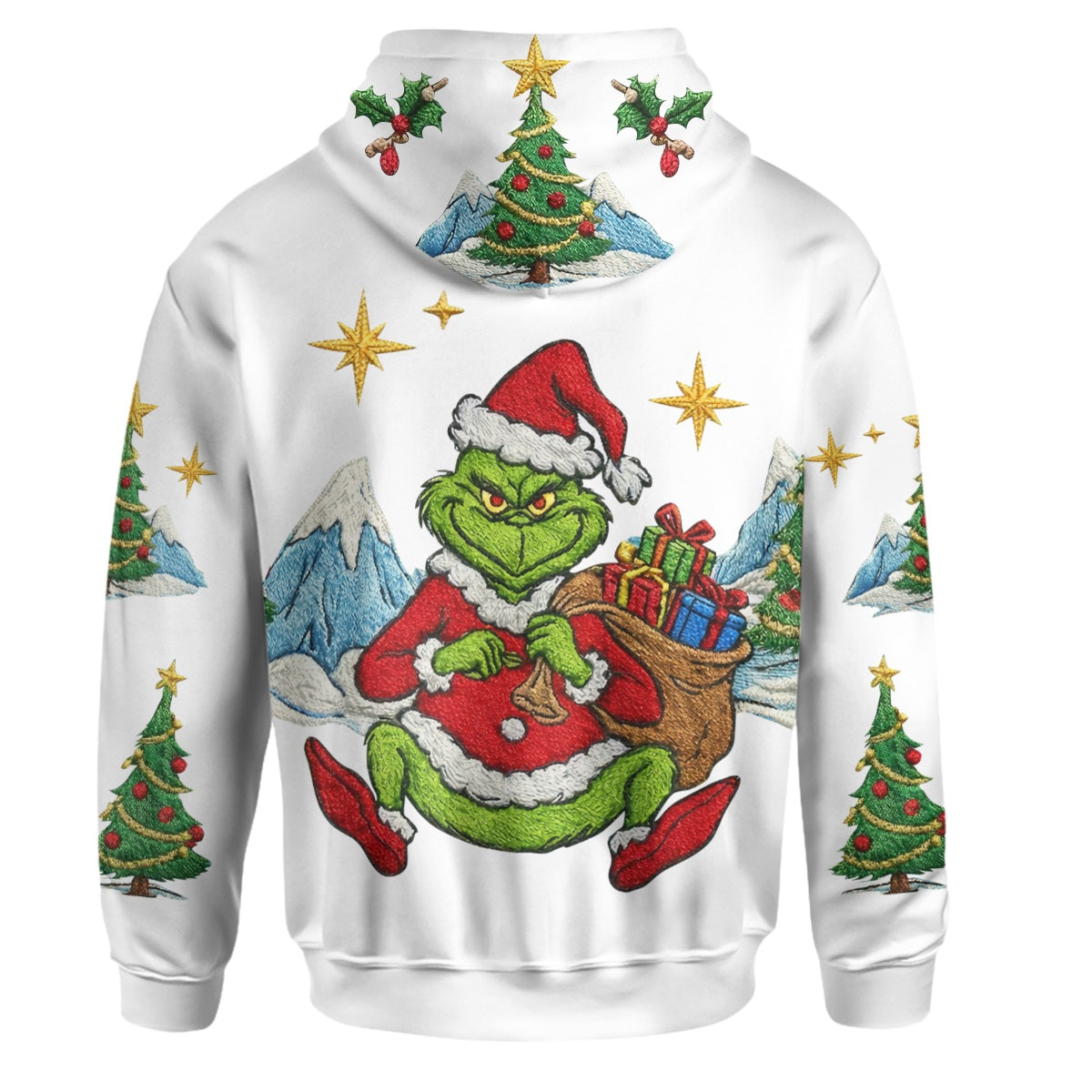 Mischievous Green Christmas Monster - Personalized Stole Christmas Hoodie and Leggings
