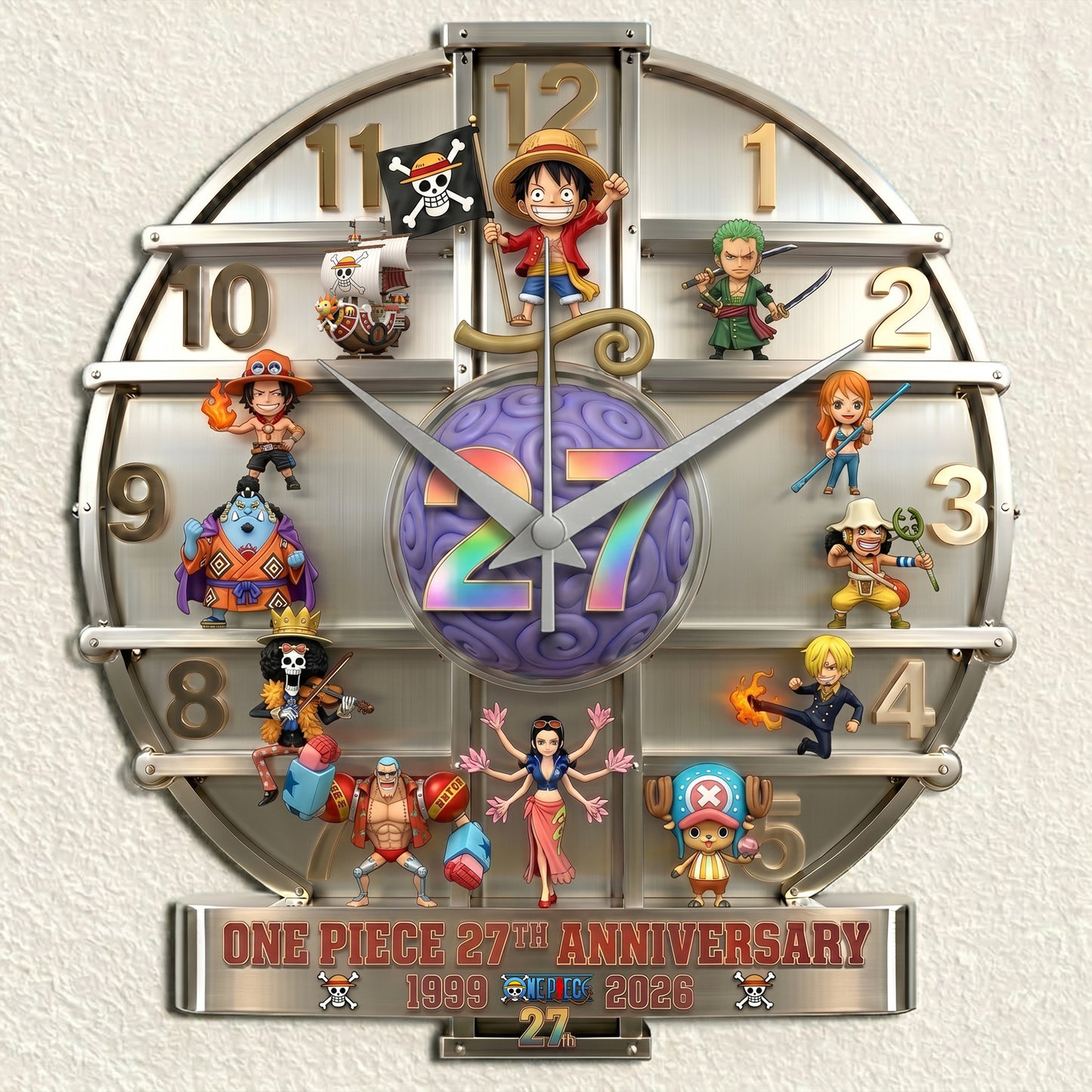 Personalized Pirate Adventure - 3D Visual Effect Acrylic Wall Clock