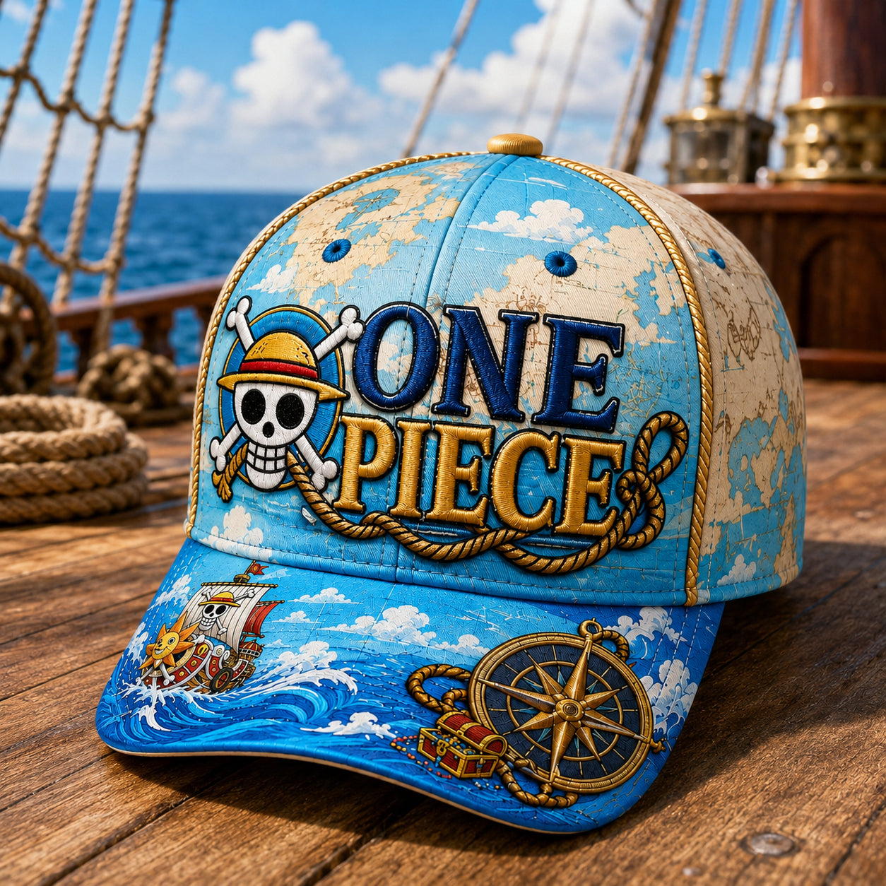 Grand Sea Pirate Adventure Cap – Treasure Map & Sailing Crew Collector Hat