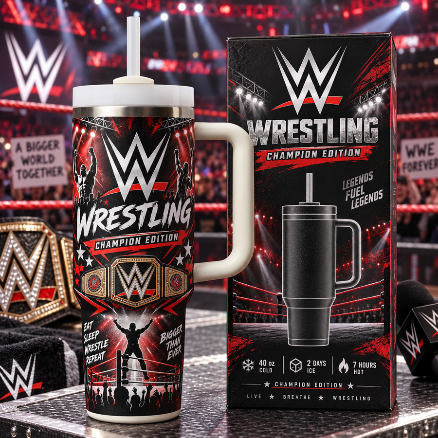 Wrestling Champion Tumbler – Pro Wrestling Fan Travel Tumbler