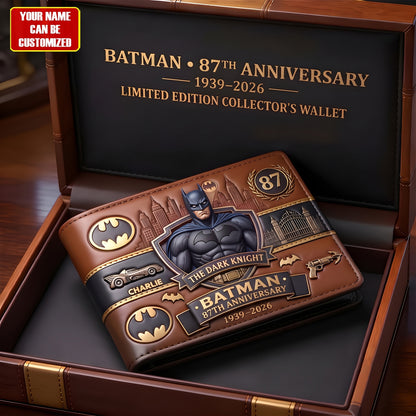 Dark Knight Anniversary Wallet – Custom Name Collector Gift
