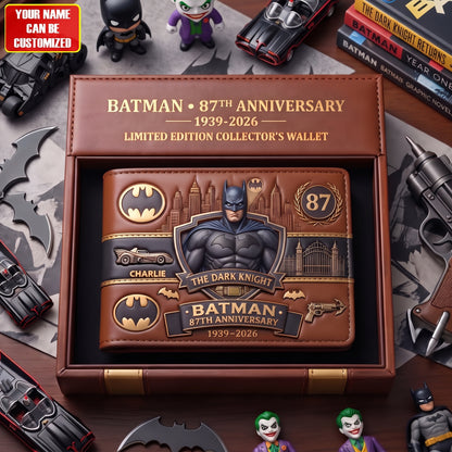 Dark Knight Anniversary Wallet – Custom Name Collector Gift