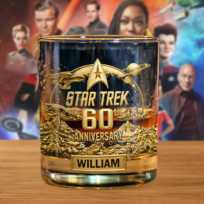 Final Frontier 60th Anniversary - Personalized Star Fleet Whiskey Glass