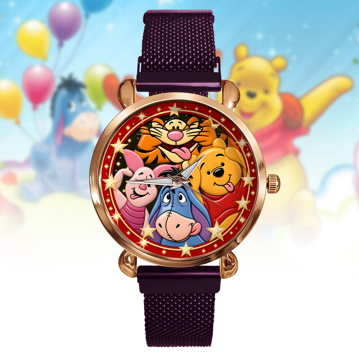 Golden Woodland Friendship Watch – Classic Storybook Friends Gifts For Fan