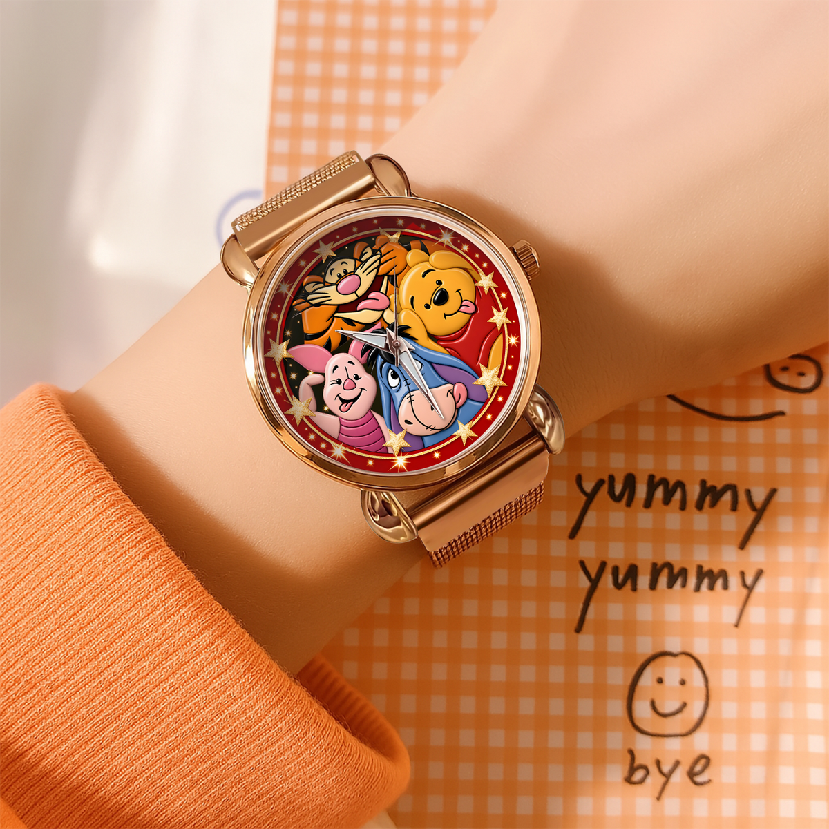 Golden Woodland Friendship Watch – Classic Storybook Friends Gifts For Fan