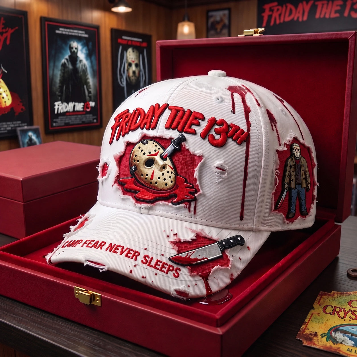 Classic Horror Icons Distressed Cap – Scary Movie Fan Gift