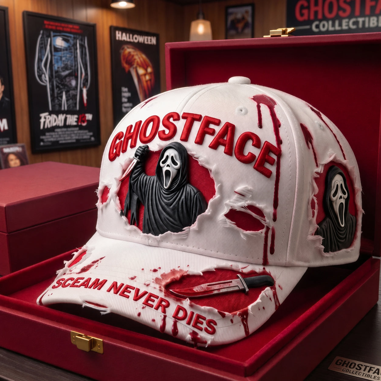Classic Horror Icons Distressed Cap – Scary Movie Fan Gift