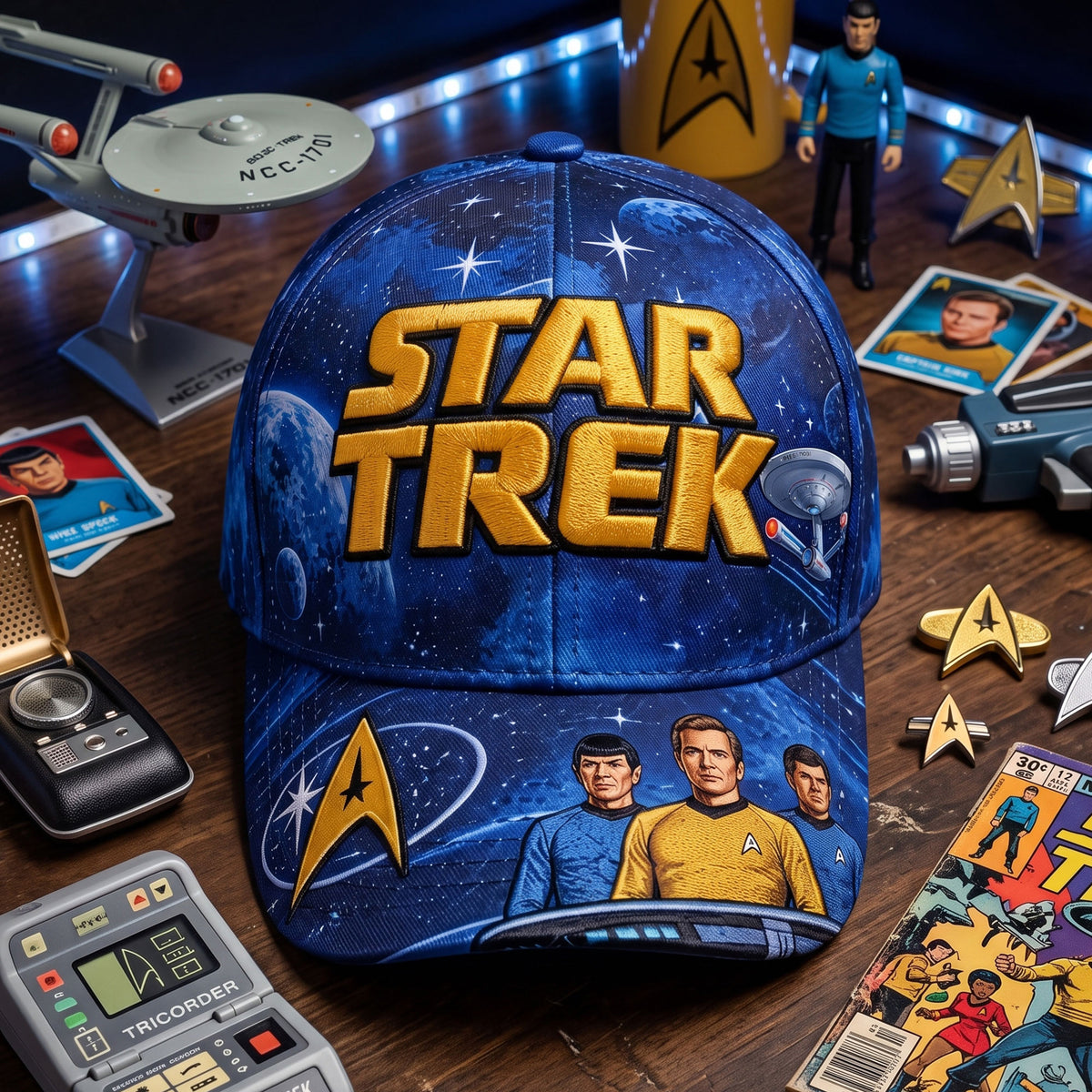 Cosmic Starship Crew Cap – Retro Space Explorer Hat