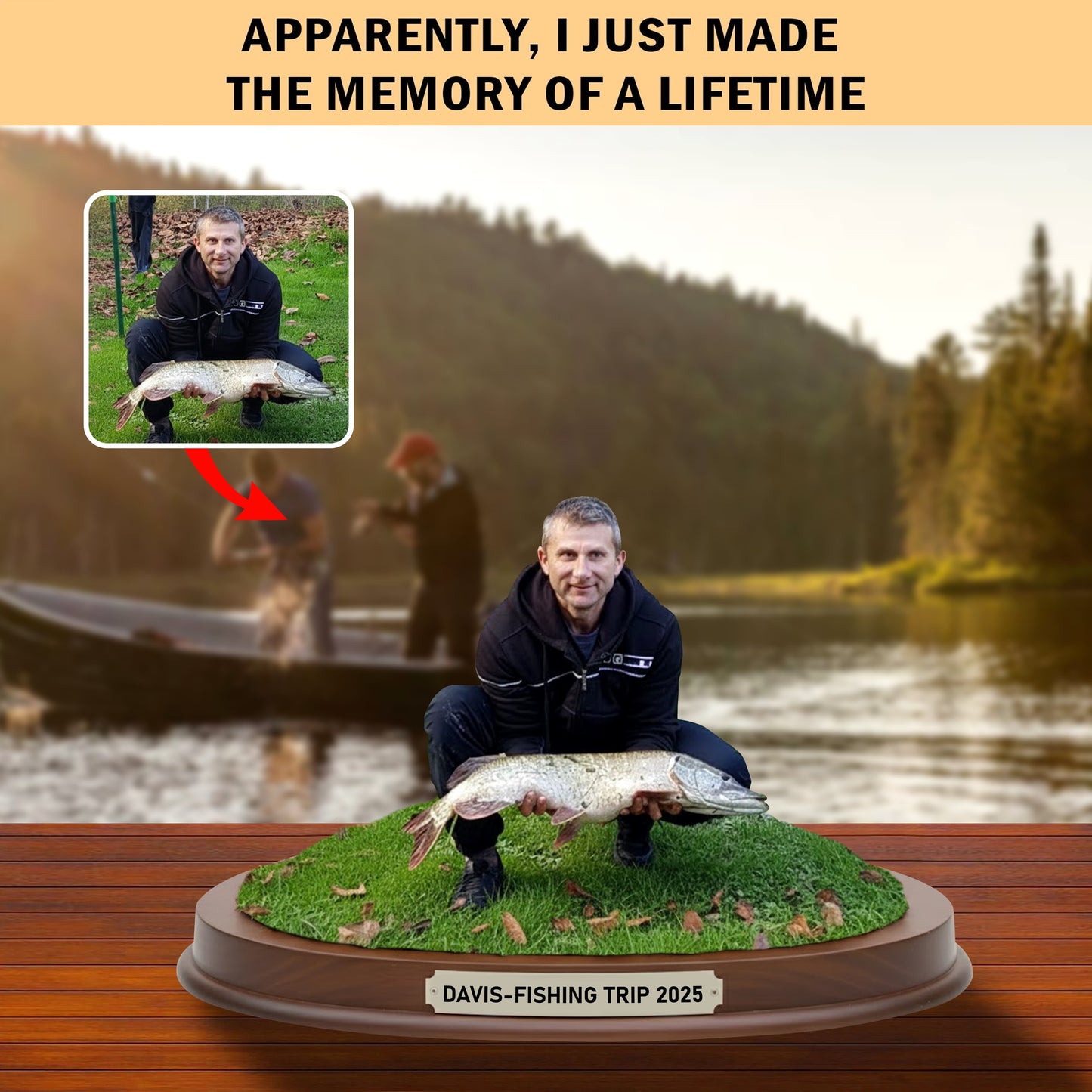 Custom Fishing, Trophy Moments Photo Style Acrylic Plaque