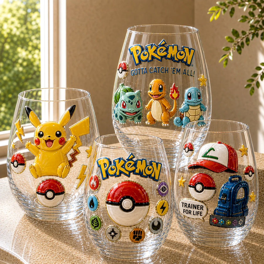 Fantasy Creature Collector Glass Set - Cute Adventure Character Drinkware