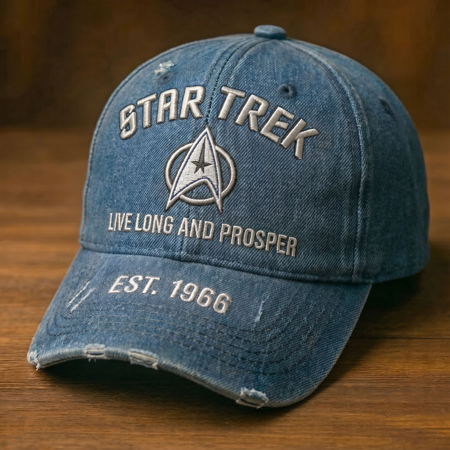 Interstellar Command Vintage Cap – Retro Spacefleet Baseball Hat
