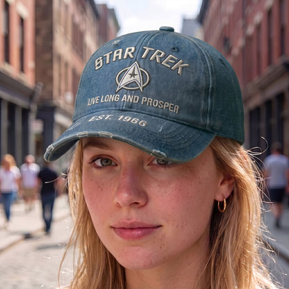 Interstellar Command Vintage Cap – Retro Spacefleet Baseball Hat