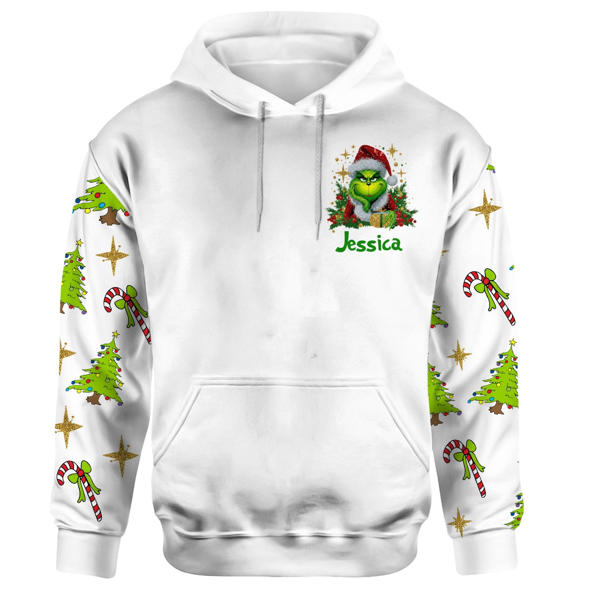 Funny Green Monster - Personalized Green Monster Hoodie and Leggings