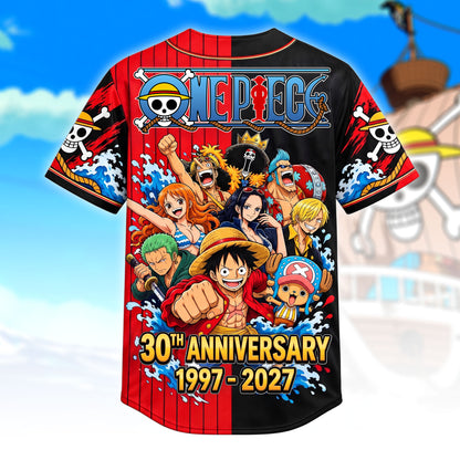 Grand Pirate Crew Anniversary Baseball Jersey – Personalized Ocean Adventure Fan Shirt