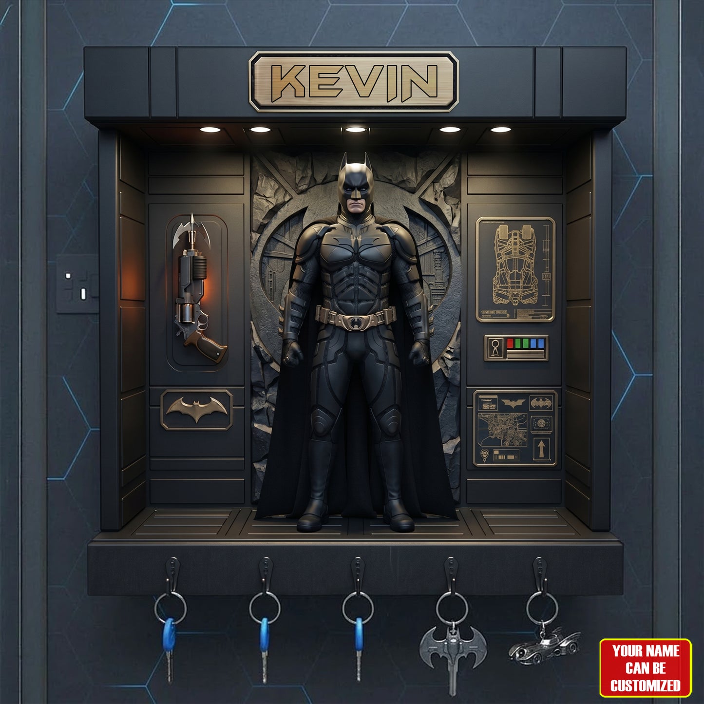 Bat Hero - Personalized Gotham Knight Key Hanger