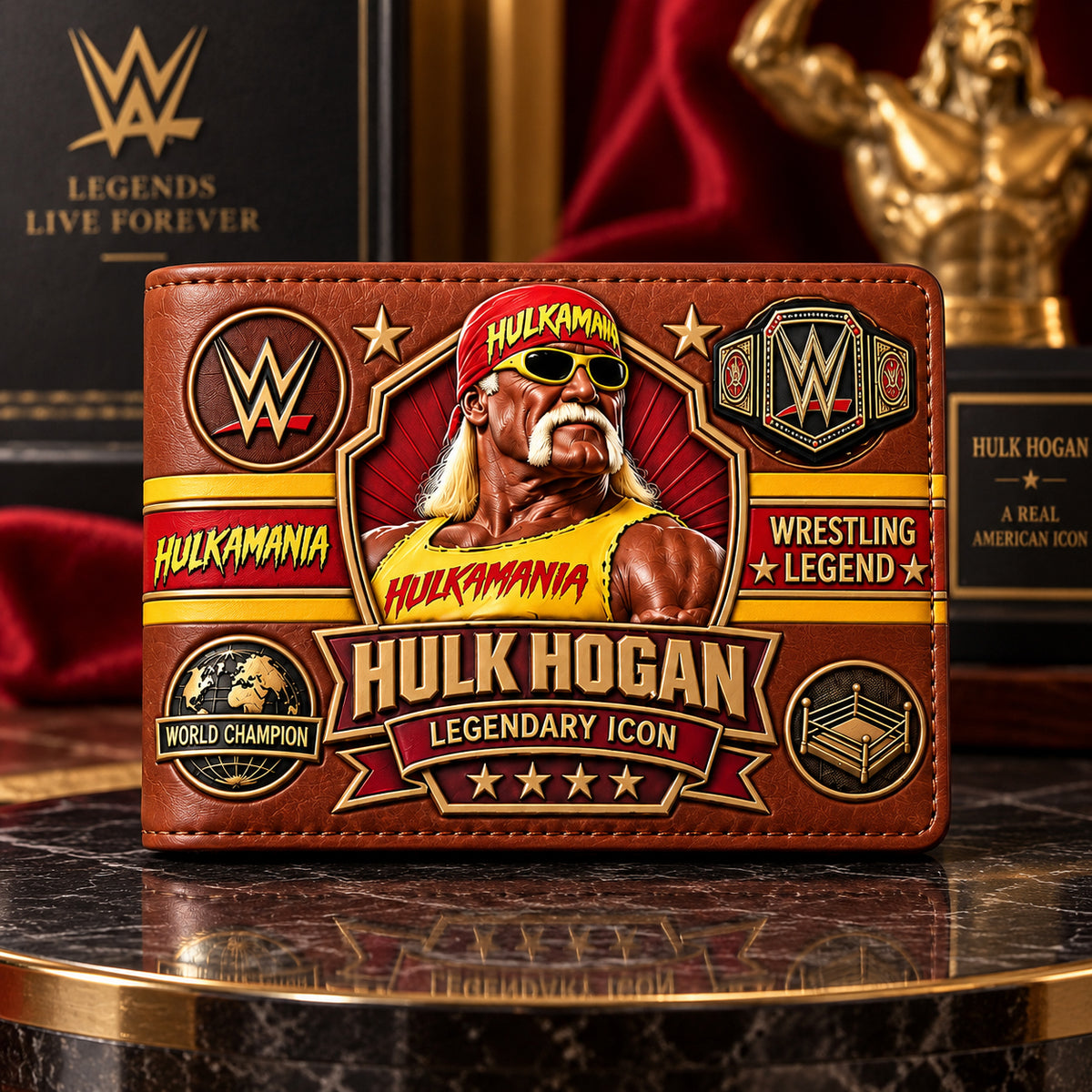 Wrestling Legend Collector Wallet – Vintage Championship Fan Gift