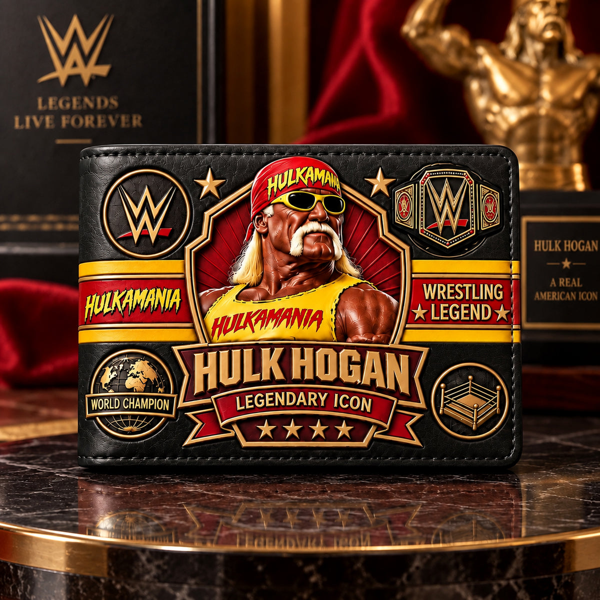 Wrestling Legend Collector Wallet – Vintage Championship Fan Gift