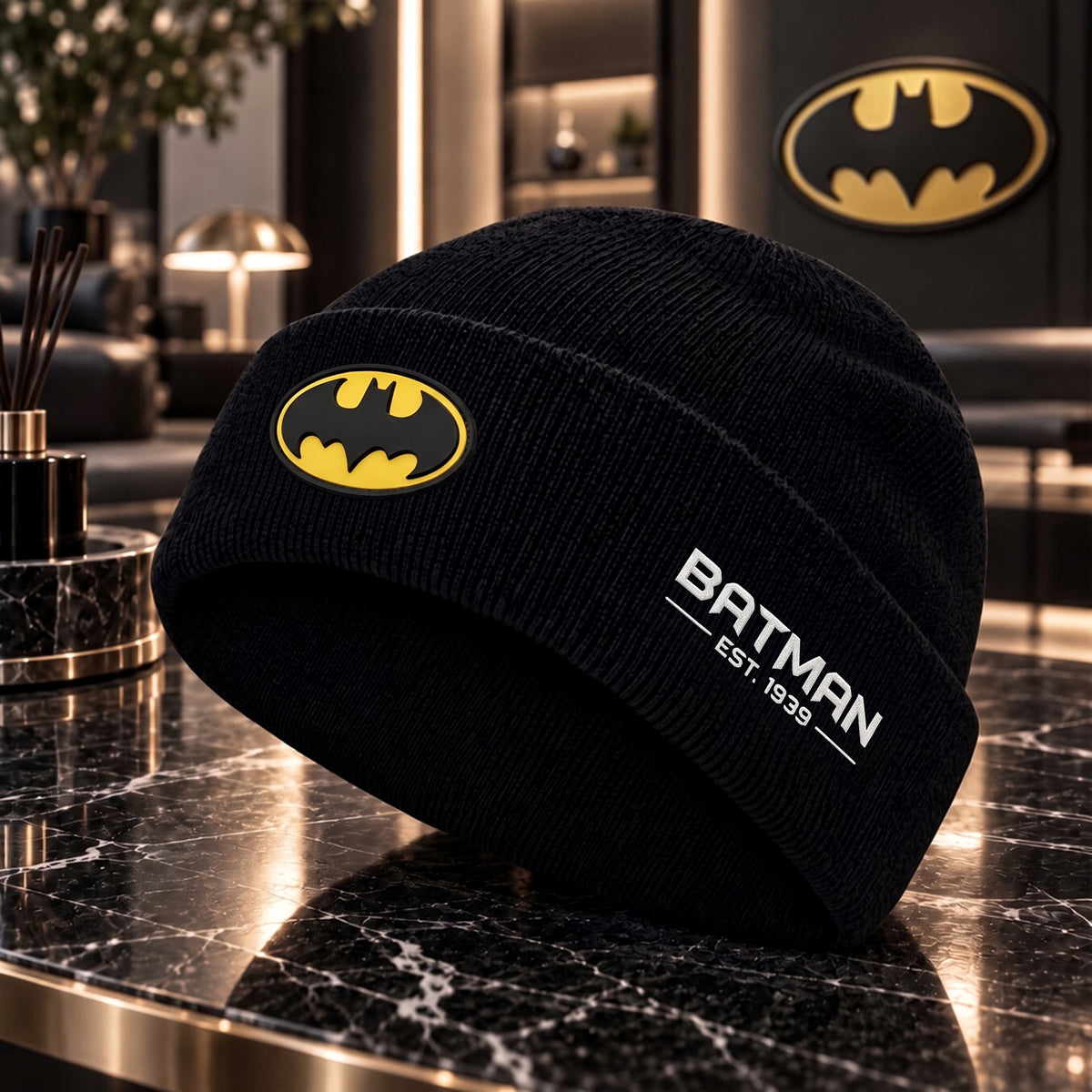 Dark Knight Classic Cuff Beanie Hat