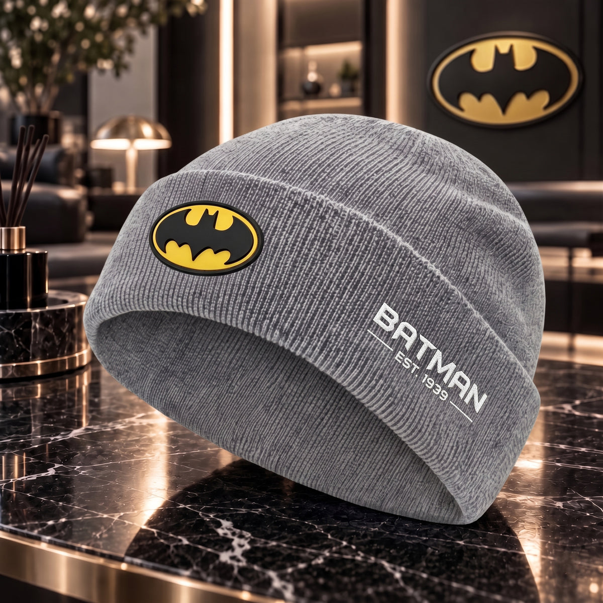 Dark Knight Classic Cuff Beanie Hat