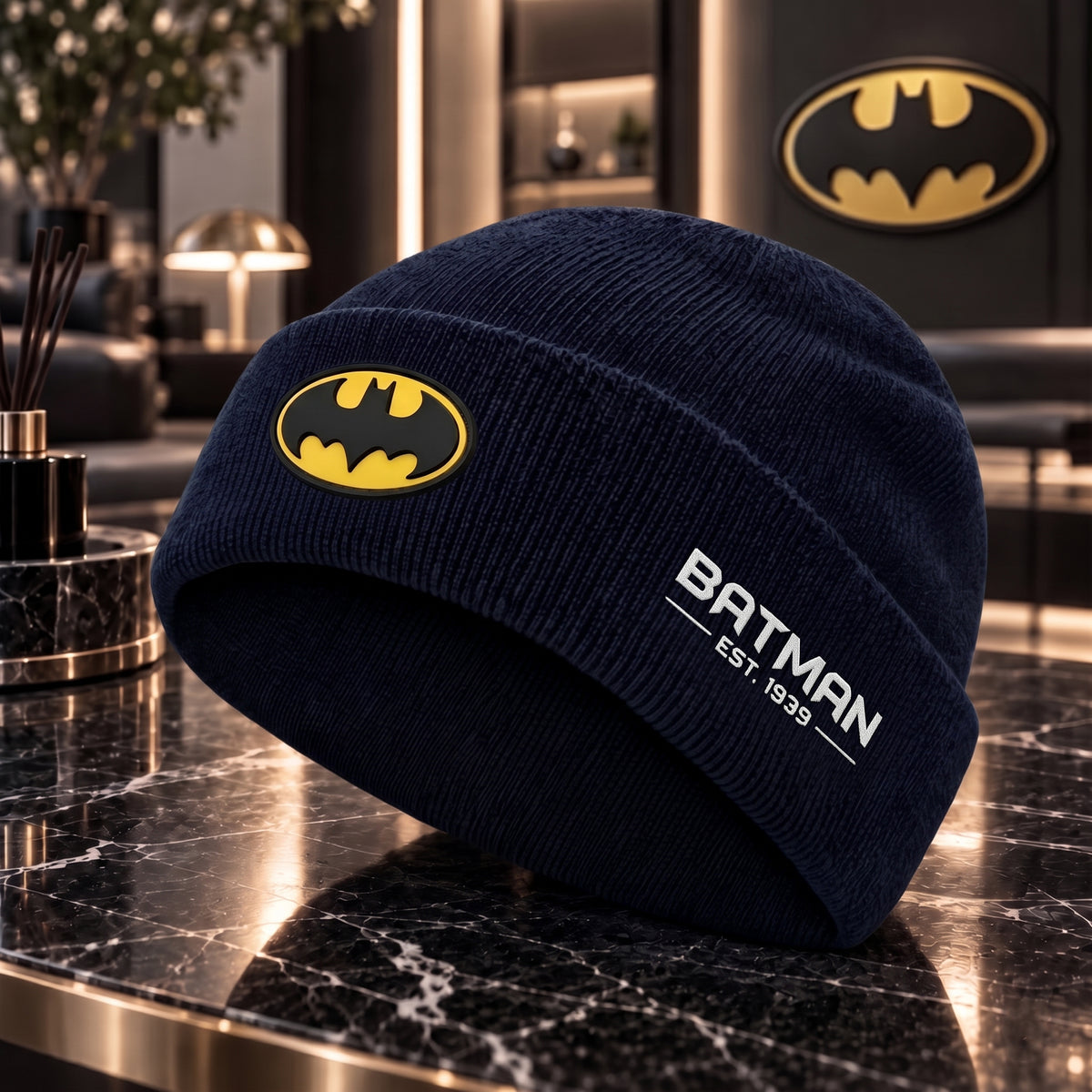 Dark Knight Classic Cuff Beanie Hat