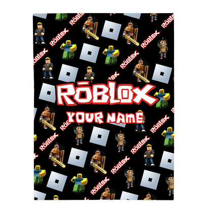 Block-Style Gaming - Personalized Name with 3D Game Characters Print
