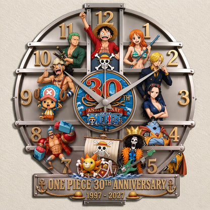 Pirate Crew 30th Anniversary Wall Clock – Anime Fan Collector Gift